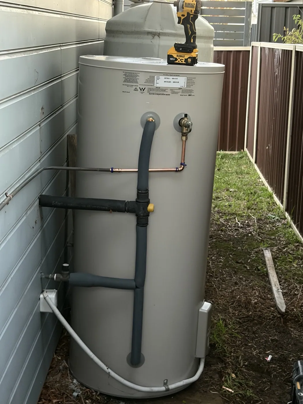 Hot water system and associated pipework